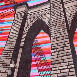 Home decor Art PRINT on paper" Brooklyn bridge"